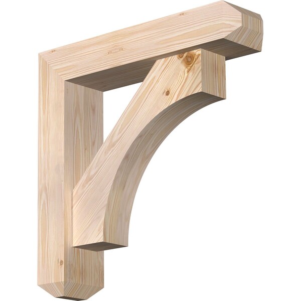 Ekena Millwork Westlake Craftsman Smooth Bracket w/ Offset Brace, Douglas Fir, 5 1/2"W x 24"D x 24"H BKT0604X24X24WTL04SDF - main